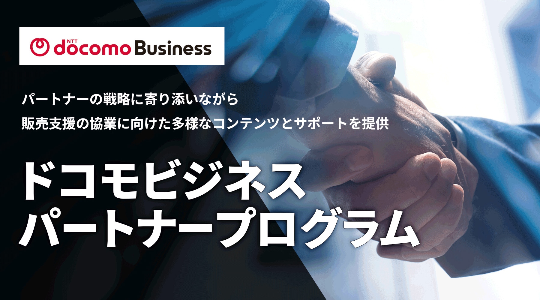 パートナーの戦略に寄り添いながら販売支援の協業に向けた多様なコンテンツとサポートを提供「ドコモビジネス パートナープログラム」